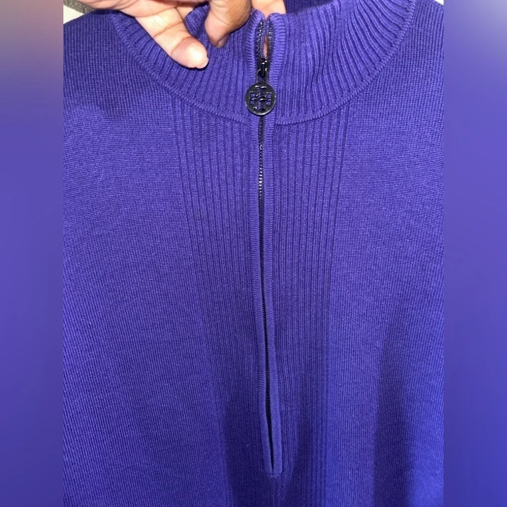 Fair condition Tory Burch Cotton Cashmere Blend Zip up cardigan sweater medium